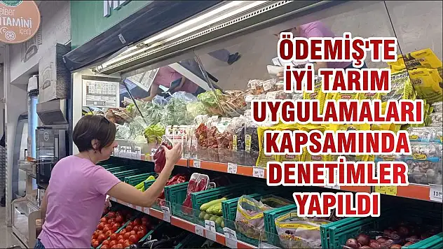 ÖDEMİŞ'TE İYİ TARIM UYGULAMALARI KAPSAMINDA DENETİMLER YAPILDI