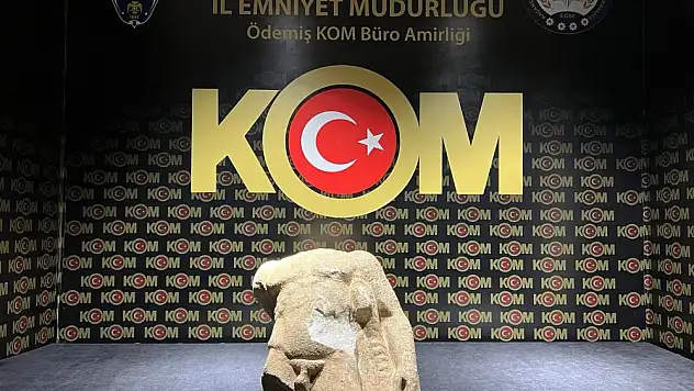 ÖDEMİŞ'TE ROMA DÖNEMİNE AİT TARİHİ ESER ELE GEÇİRİLDİ!