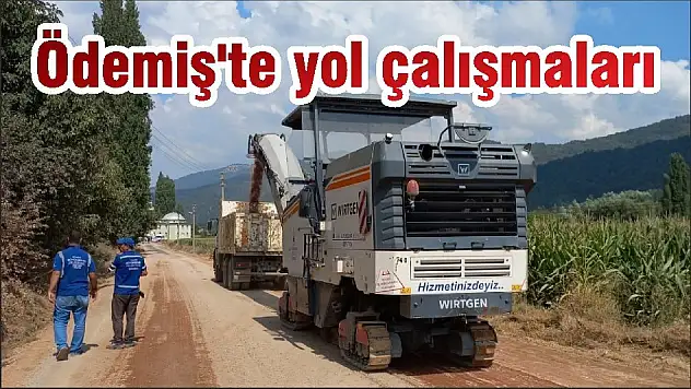 Ödemiş'te yol çalışmaları