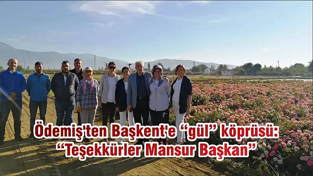 Ödemiş'ten Başkent'e 'gül' köprüsü: 'Teşekkürler Mansur Başkan'
