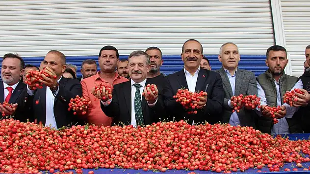 Sezonun ilk kirazı kilosu 800 TL'den alıcı buldu