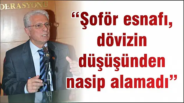'Şoför esnafı, dövizin düşüşünden nasip alamadı'