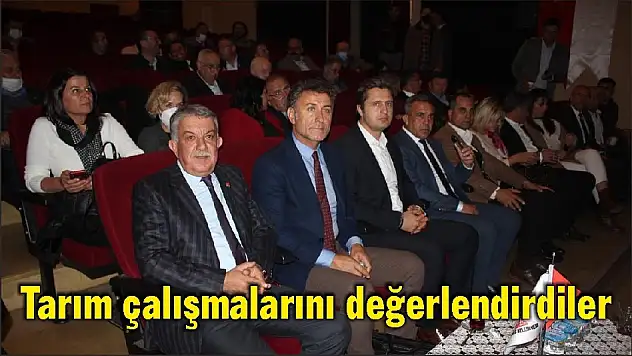 Tarım çalışmalarını değerlendirdiler