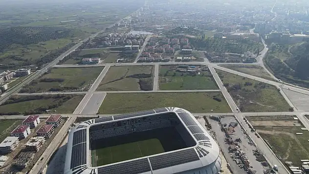 TİRE GAZİ MUSTAFA KEMAL ATATÜRK STADYUMU ÇATISINA KURULAN GES AÇILDI