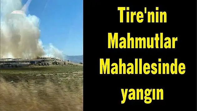 Tire'nin Mahmutlar Mahallesinde yangın