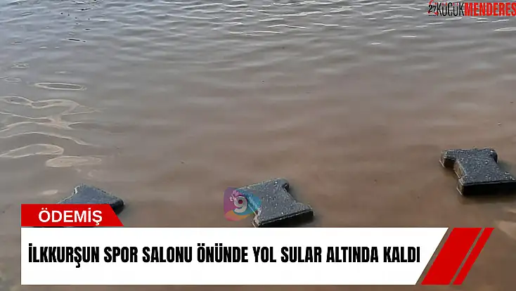 İlkkurşun Spor Salonu önünde yol sular altında kaldı