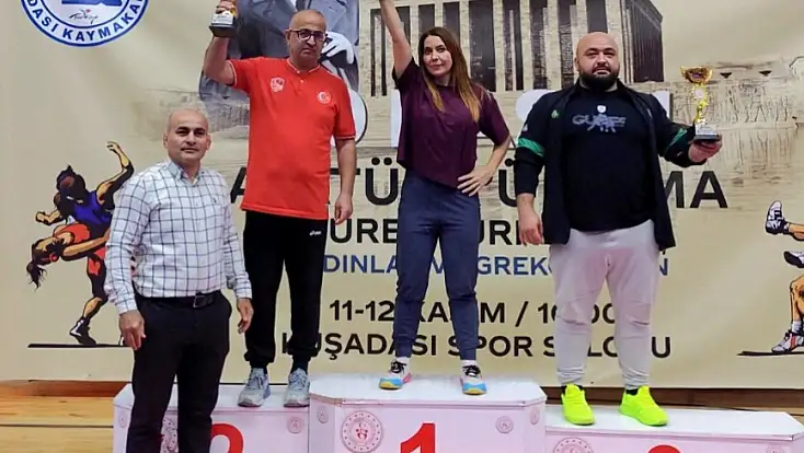 Tireli Güreşçiler Kuşadası’ndan Madalyalarla Döndü