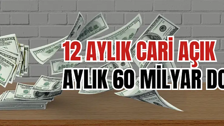 12 aylık cari açık 60 milyar dolar