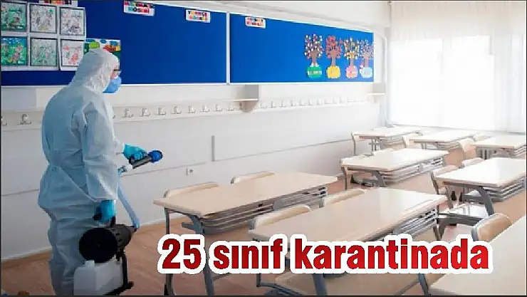 25 sınıf karantinada