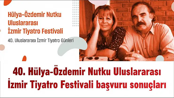 40. Hülya-Özdemir Nutku Uluslararası İzmir Tiyatro Festivali başvuru sonuçları