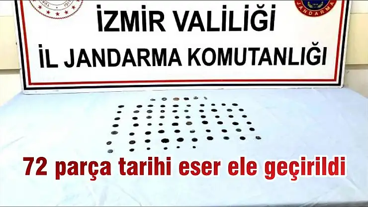 72 parça tarihi eser ele geçirildi