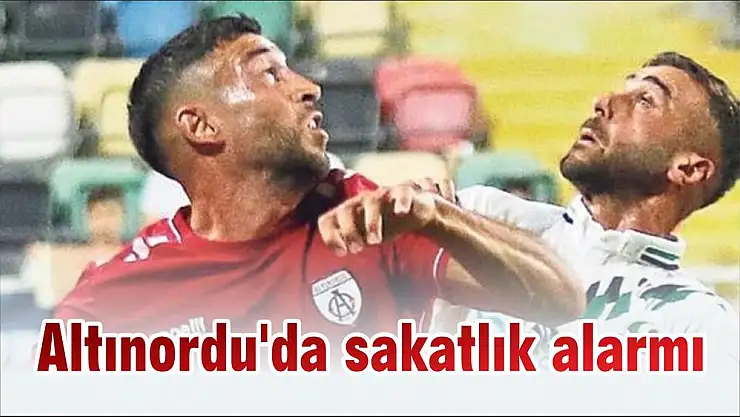 Altınordu'da sakatlık alarmı
