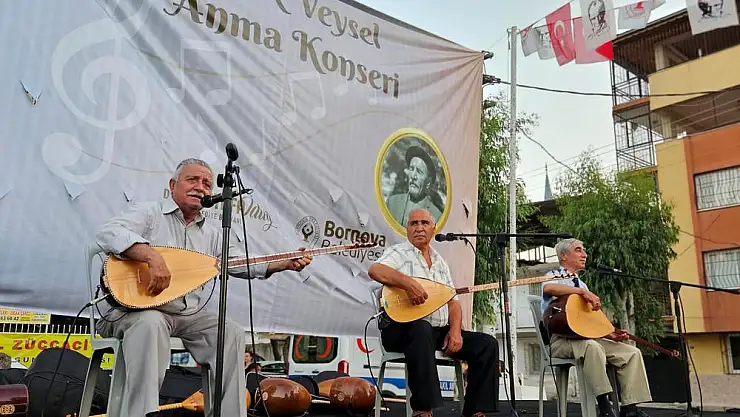 Anadolu'nun büyük değerlerinden Halk Ozanı ve  Şair Aşık Veysel, Bornova'da düzenlenen konserde anıldı.
