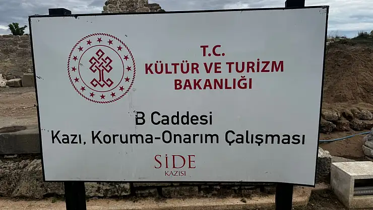 Antalya Side Antik Kenti'nde Kazı ve Onarım Çalışmaları Hızla Sürüyor