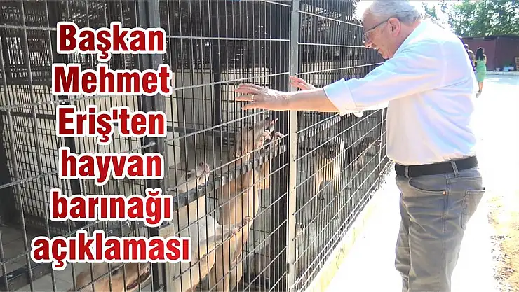 Başkan Mehmet Eriş'ten hayvan barınağı açıklaması