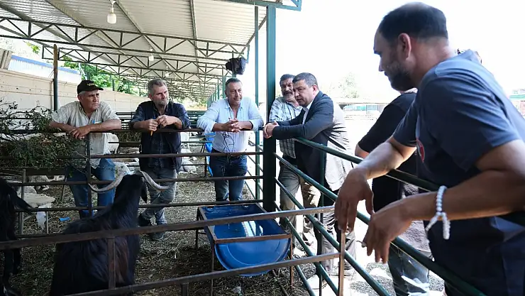 Başkan Okuroğlu Tire Belediyesi Hayvan Pazarı Esnafını Ziyaret Etti