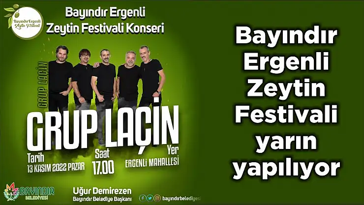 Bayındır Ergenli Zeytin Festivali yarın yapılıyor