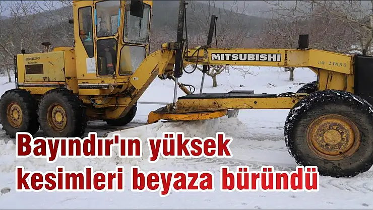 Bayındır'ın yüksek kesimleri beyaza büründü