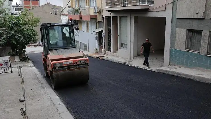 Bayraklı’da yol çalışmaları kaldığı yerden devam ediyor