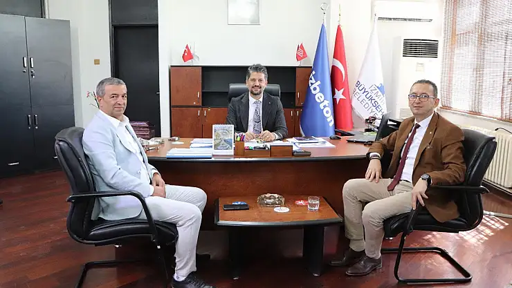 Beydağ Belediye Başkanı Şakir Başaran'dan İZBETON Genel Müdürü Gökhan Kara'ya Ziyaret