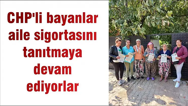CHP'li bayanlar aile sigortasını tanıtmaya devam ediyorlar