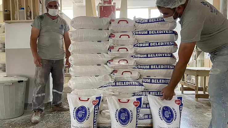 Çorum Belediyesi ihtiyaç sahiplerine 15 ton un dağıtacak
