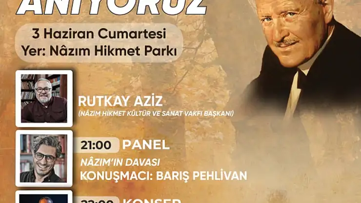 Dikili’de Nazım Hikmet Kutlamalarında  3 Dev: Barış Pehlivan, Rutkay Aziz,  Hilmi Yarayıcı