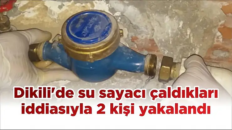 Dikili'de su sayacı çaldıkları iddiasıyla 2 kişi yakalandı