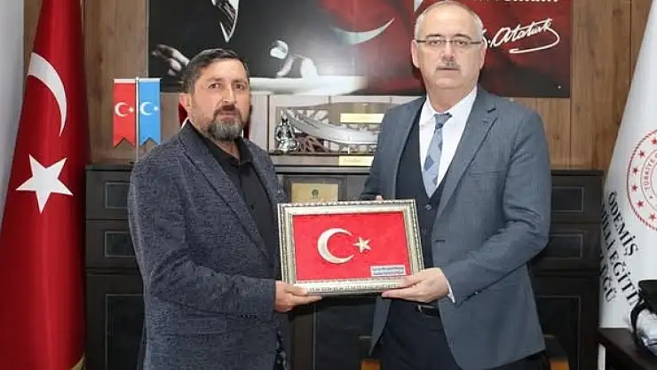 EDEP Başkanı Fatih Çakır, İlçe Millî Eğitim Müdürü Sunullah Desticioğlu ile Bir Araya Geldi