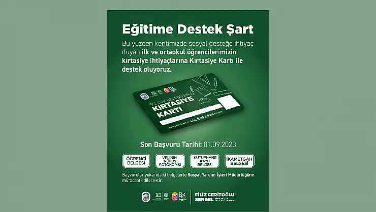 Efes Selçuk’tan öğrencilere kırtasiye yardımı