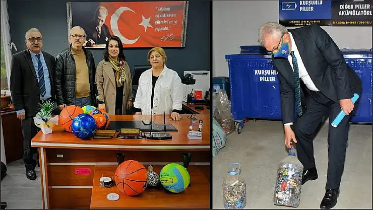 En çok atık pil toplayan Zafer İlkokulu'na ödül