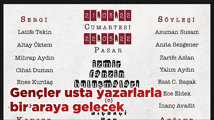 Gençler usta yazarlarla bir araya gelecek