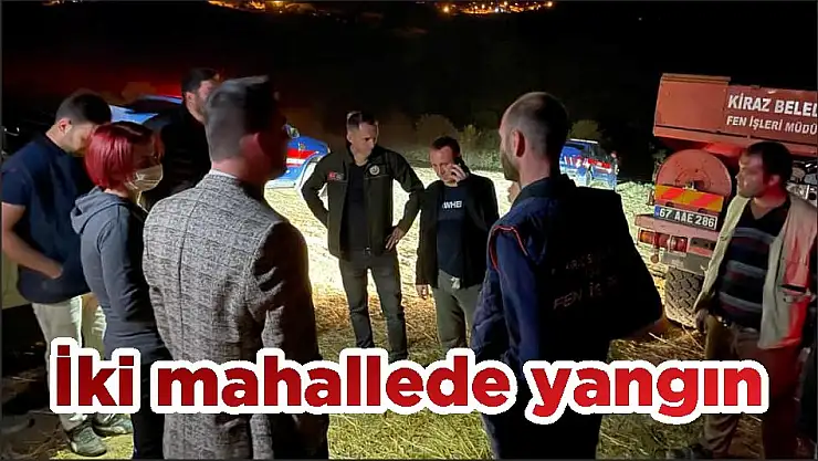 İki mahallede yangın