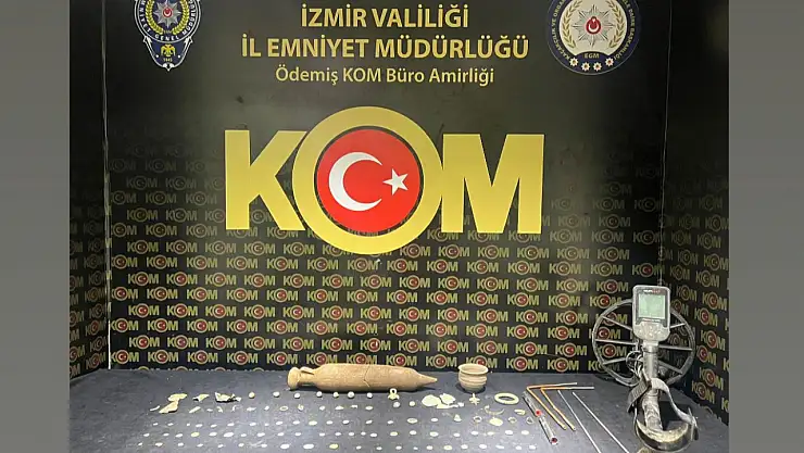 İzmir Polisinden İzinsiz Kazı ve Tarihi Eser Kaçakçılığı  Yapan Kaçakçılara Operasyon