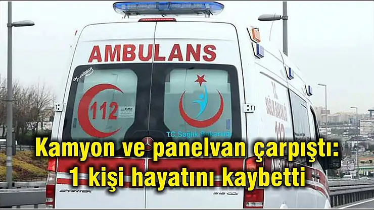 Kamyon ve panelvan çarpıştı: 1 kişi hayatını kaybetti