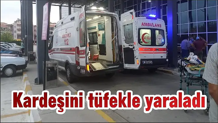 Kardeşini tüfekle yaraladı