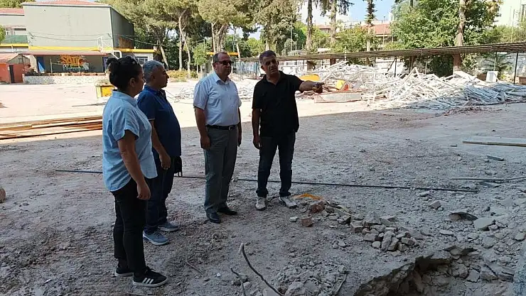 KAYMAKAM ÇOBANOĞLU , İNŞAAT HALİNDEKİ OKULLARI DENETLEDİ: GÜVENLİĞE ÖNEM VERİLDİ