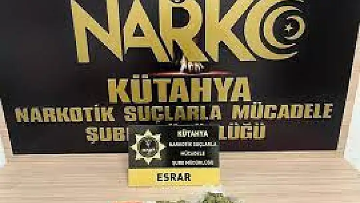 Kütahya'da durdurulan araçta uyuşturucu ele geçirildi