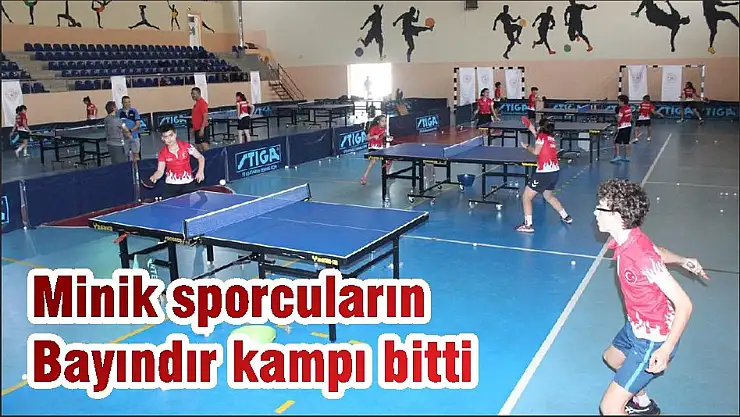 Minik sporcuların Bayındır kampı bitti
