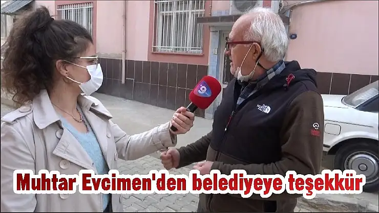 Muhtar Evcimen'den belediyeye teşekkür