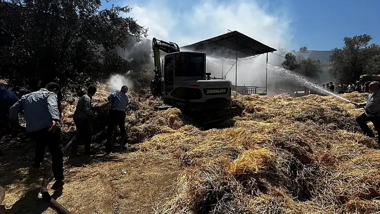 Ödemiş Bademli'de Hayvan Damı Yangını