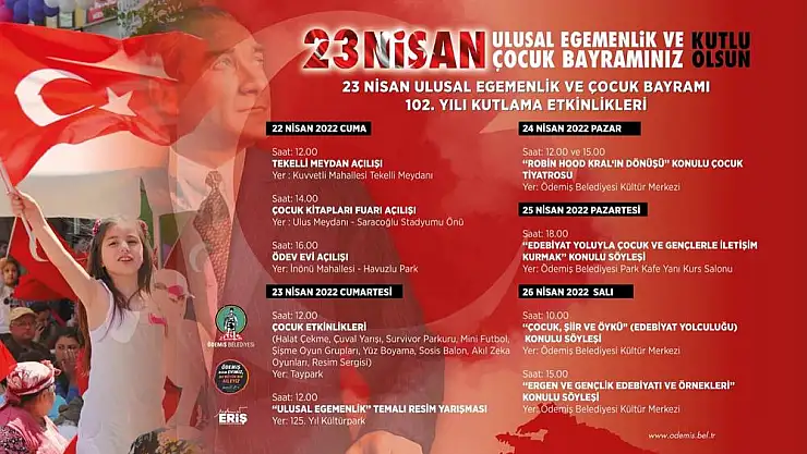 Ödemiş Belediyesi'nden coşku dolu 23 Nisan etkinlikleri