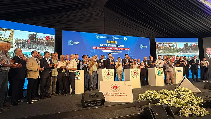 ÖDEMİŞ'TE AFET KONUTLARININ TEMELİ ATILDI