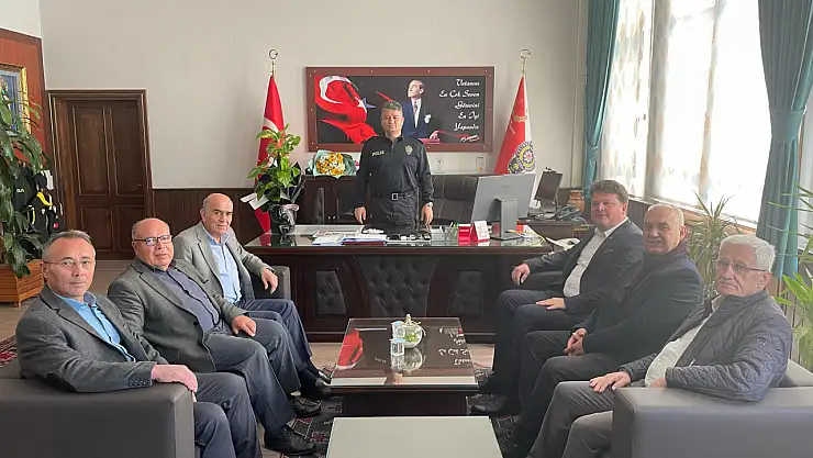 Ödemiş'te Esnaf Odaları Başkanlarından Polis Haftası Ziyareti