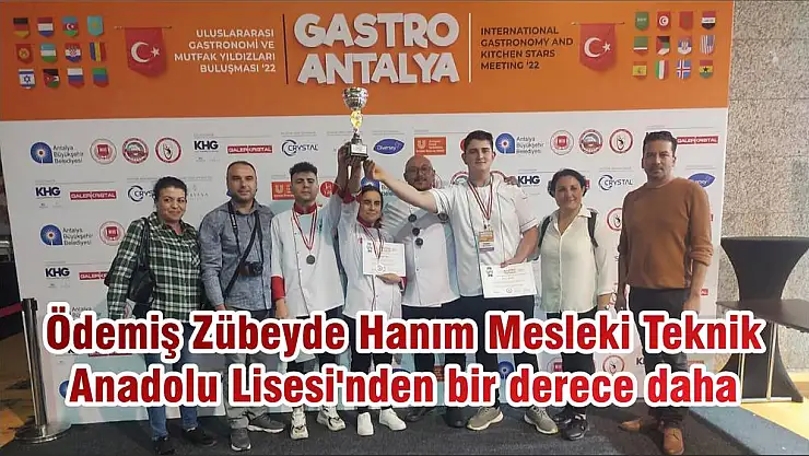 Ödemiş Zübeyde Hanım Mesleki Teknik Anadolu Lisesi'nden bir derece daha