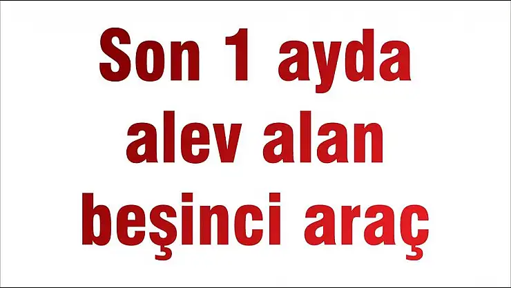 Son 1 ayda alev alan beşinci araç
