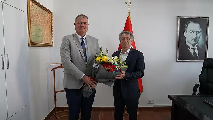 Tire Belediye Başkanı Salih Atakan Duran, Kaymakam Dr. Vural Karagül'ü ziyaret etti