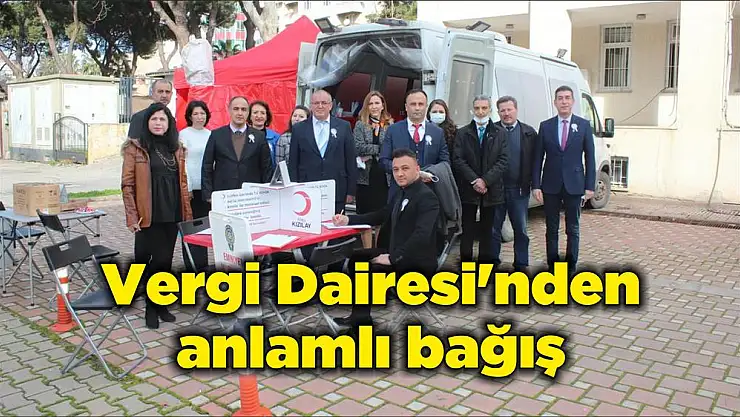 Vergi Dairesi'nden anlamlı bağış