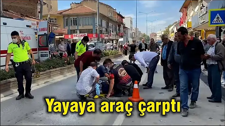 Yayaya araç çarptı