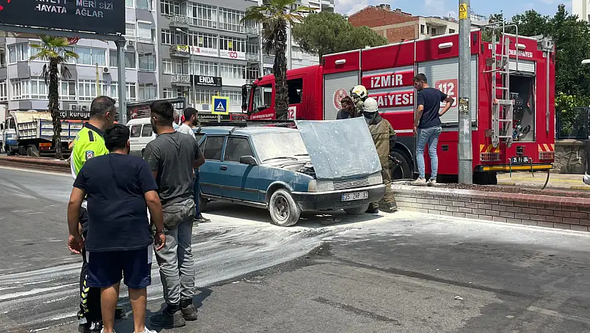 Ödemiş'te Araç Yangını